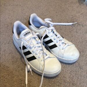 Adidas Grant Court cloudfoam White and Black Sneakers